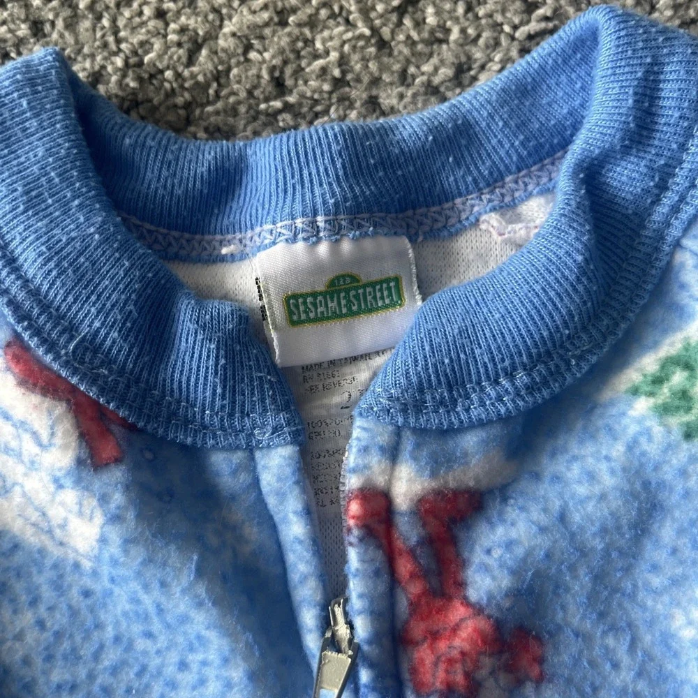 Vintage Sesame‎ Street Footed Pajamas. Sleepers. Elmo, Big Bird. 2T